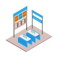 White Water Display Isometric vector