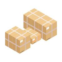 Big Stacked Boxes Isometric vector