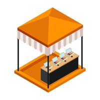 Donut Stand Isometric vector