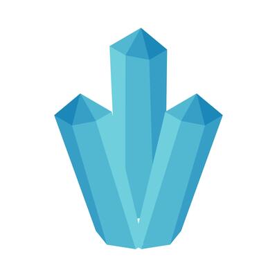 Blue Crystal Isometric