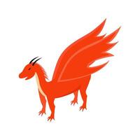 Red Dragon Isometric vector