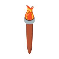 Medieval Torch Isometric vector
