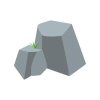 Stone Cartoon Isometric vector