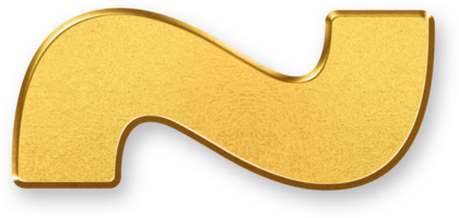 Gold Grave Accent Icon 3D Glossy Golden Symbol with Metallic Shine and Shadowed Style for Diacritical Marks, Typographic Design, Shell Scripting, and Programming Character Sets png