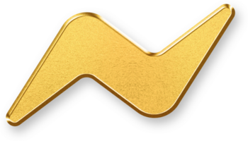 Gold Chat Message Icon 3D Glossy Golden Chat Bubble Symbol with Metallic Shine and Shadowed Style for Messaging, Communication, Customer Service, and Social Text Conversation Tools png