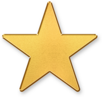 Gold Rating Icon 3D Glossy Golden Star Badge Symbol with Metallic Shine and Shadowed Style for Product Reviews, Customer Feedback, Rankings, and Quality Score Evaluation png