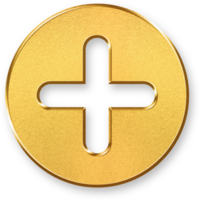 Gold Plus Icon 3D Glossy Golden Plus Sign Symbol with Metallic Shine and Shadowed Style for Adding, Increasing, Expansion, and Mathematical or Functional Design Concepts png