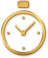 Gold Chronometer Icon 3D Glossy Golden Stopwatch Symbol with Metallic Shine and Shadowed Style for Timekeeping Tools, Sports Timing, Competitive Events, and Accurate Countdown Tracking png