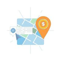 Local Offers Concept. Location-based marketing with geographically targeted discount notifications. Personalized local offers are sent via the app when customers enter an area. Design illustration. vector