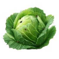 fresh green cabbage with vibrant leaves, showcasing small leafworms on its surface, symbolizes challenges of organic agriculture. This highlights beauty and complexity of nature png
