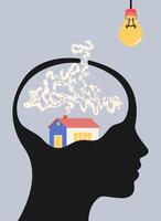 Conceptual Complicated Metaphor Abstract Illustration vector