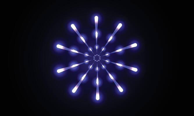A blue light is shining on a black background