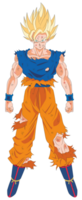 Goku Super Saiyan 2 With Combat Damage png