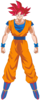 Super Saiyan god Goku Standing Pose png