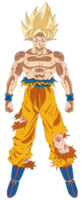 Goku Super Saiyan With Combat Damage png