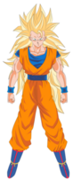 Super Saiyan 3 Goku Standing Pose png