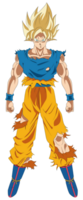 Goku Super Saiyan Combat Damage Artwork png