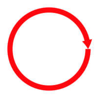 a red circle with arrows pointing in different directions png