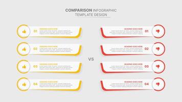 Modern Comparison Infographic Template Design vector