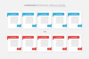 Dos and Donts Comparison Infographic Template Design vector