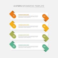 Modern List Infographic Design Template with Four Option vector