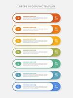 Infographic Design Template with 7 Data Points vector