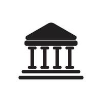 Flat icon of a classical building symbolizing government or historical institution. Banking Icon Design. Building icon. vector