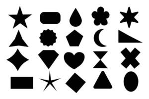 Collection of basic shapes Set of simple geometric figures isolated on a white background. Collection of basic shapes Set of simple geometric figures isolated on a white background. vector