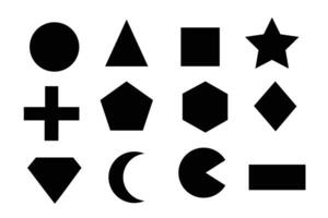 Basic design forms for visual use. Simple geometric elements pack. vector