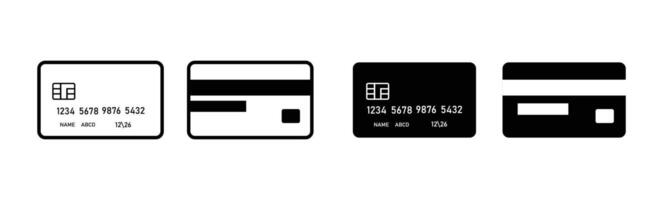 Credit card icon set. Credit card payment icon. vector