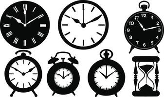 clock icon set - illustration vector