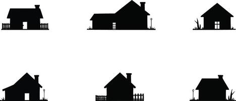 minimal house symbol, residential pack, vector