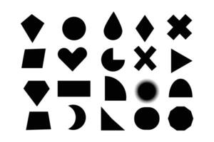 Abstract and basic shapes collection. basic shape. Geometric formal shape. Polygonal elements. Modern trendy minimalist basic figures, lines, circles, hexagon, star, triangle flat style. vector