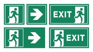 Emergency Exit Door Sign. vector