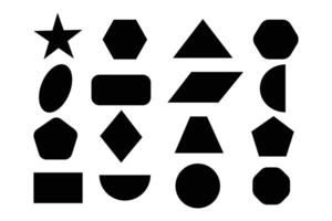 Geometric shapes set. Abstract basic shapes collection. Geometric formal shape. vector