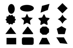 Basic Geometric Shapes. School geometry diagram. vector