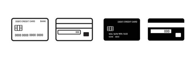 Credit Card and card icon concept. vector