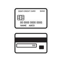 Credit card simple sign. Credit card icon isolated on white background. vector