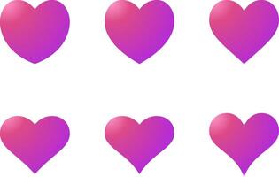 Heart Icon Set Various Form vector