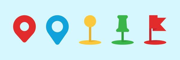 Location Map Pin Icon Set vector
