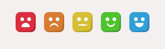 Rating Satisfaction Customer Icon Set vector