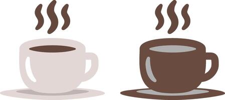 Coffee Cup Icon with smoke float up vector