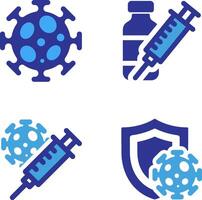 Virus Vaccine Icon. Immunization Concept Symbol. vector