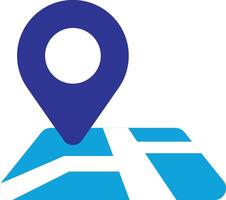 Map with Location Pin Icon vector
