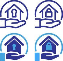 Security House and Safe Home Icon. vector