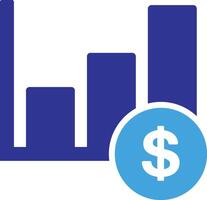 Bar Chart Money Icon vector