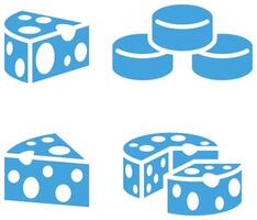 piece of cheese icon set vector