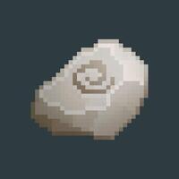 magic stone in pixel art style with isolated background vector