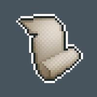 Outlined Paper material in pixel art style with isolated background vector