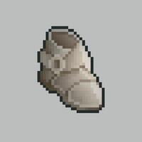 Iron boot in pixel art style with isolated background vector